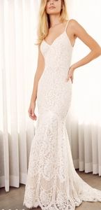 Lulu's Flynn White Lace Maxi Dress